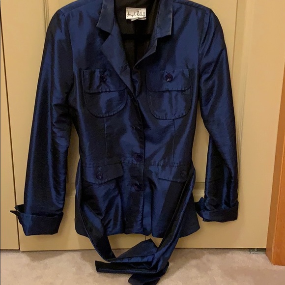 Joseph Ribkoff Navy Blue Button Down Blouse - Picture 1 of 3